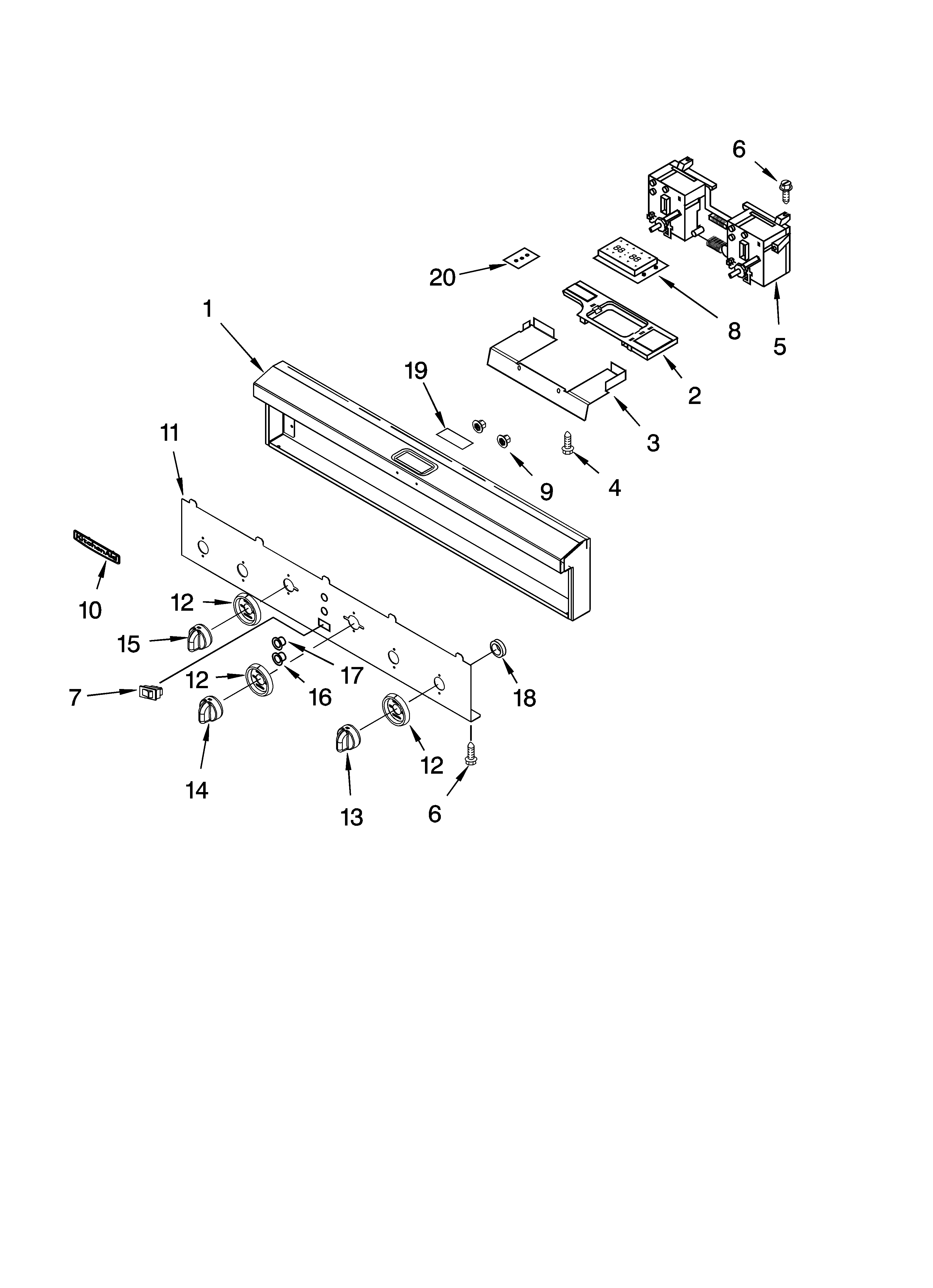 Control panel parts