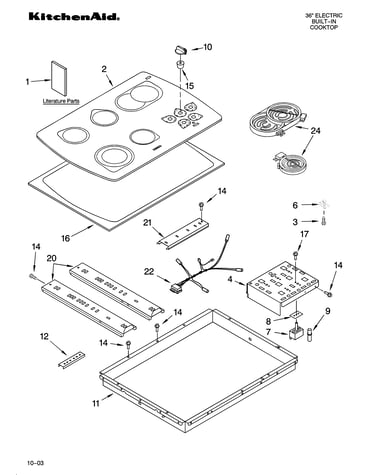 Cooktop parts, miscellaneous parts