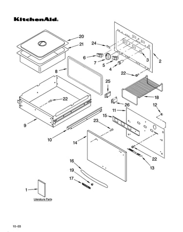 Control, door and drawer parts
