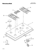 Cooktop, burner and grate parts