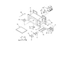 KitchenAid KHMC107EBL2 magnetron and air flow parts diagram