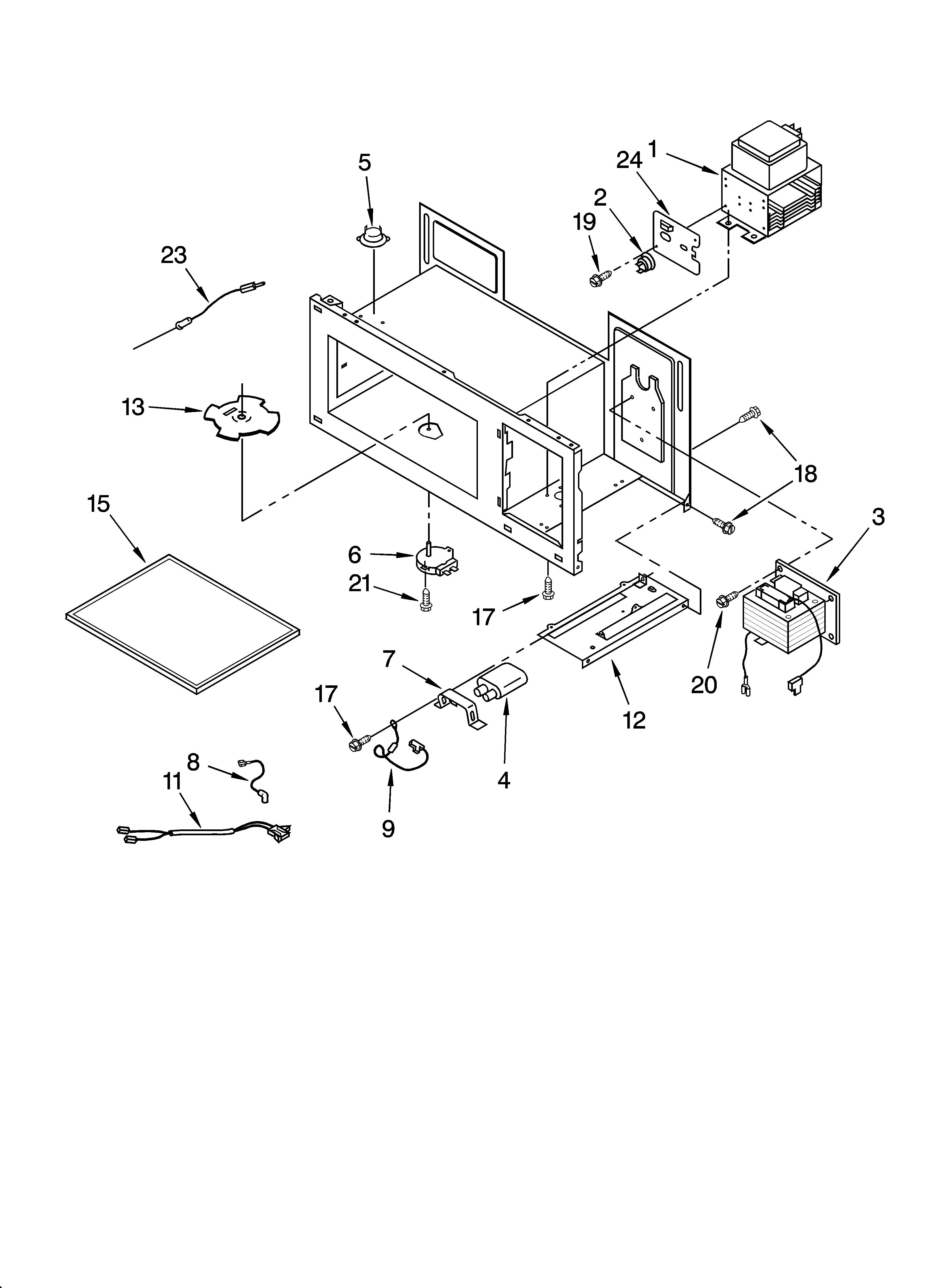 Magnetron and air flow parts