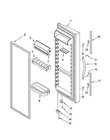 Refrigerator door parts