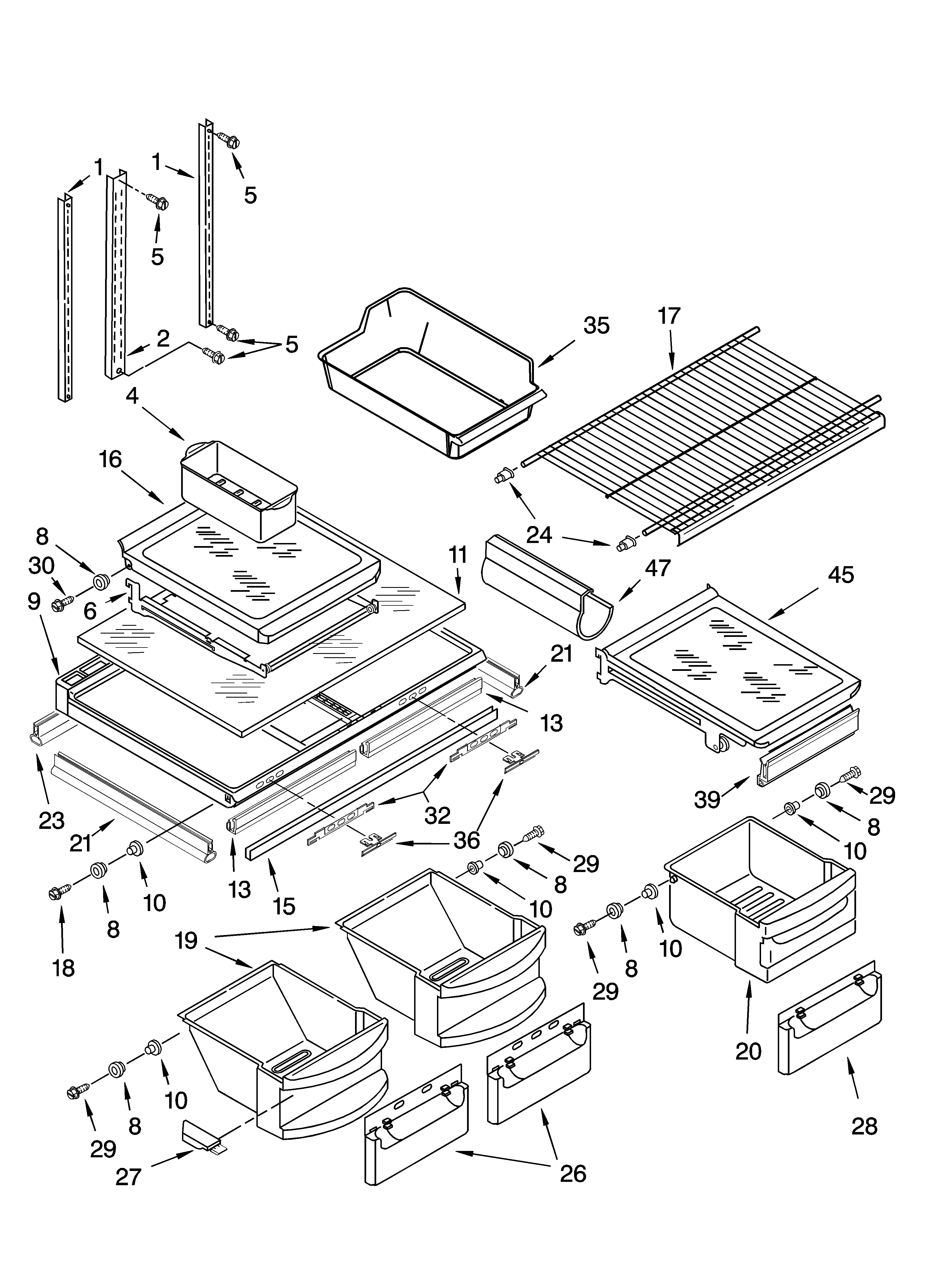 Shelf parts