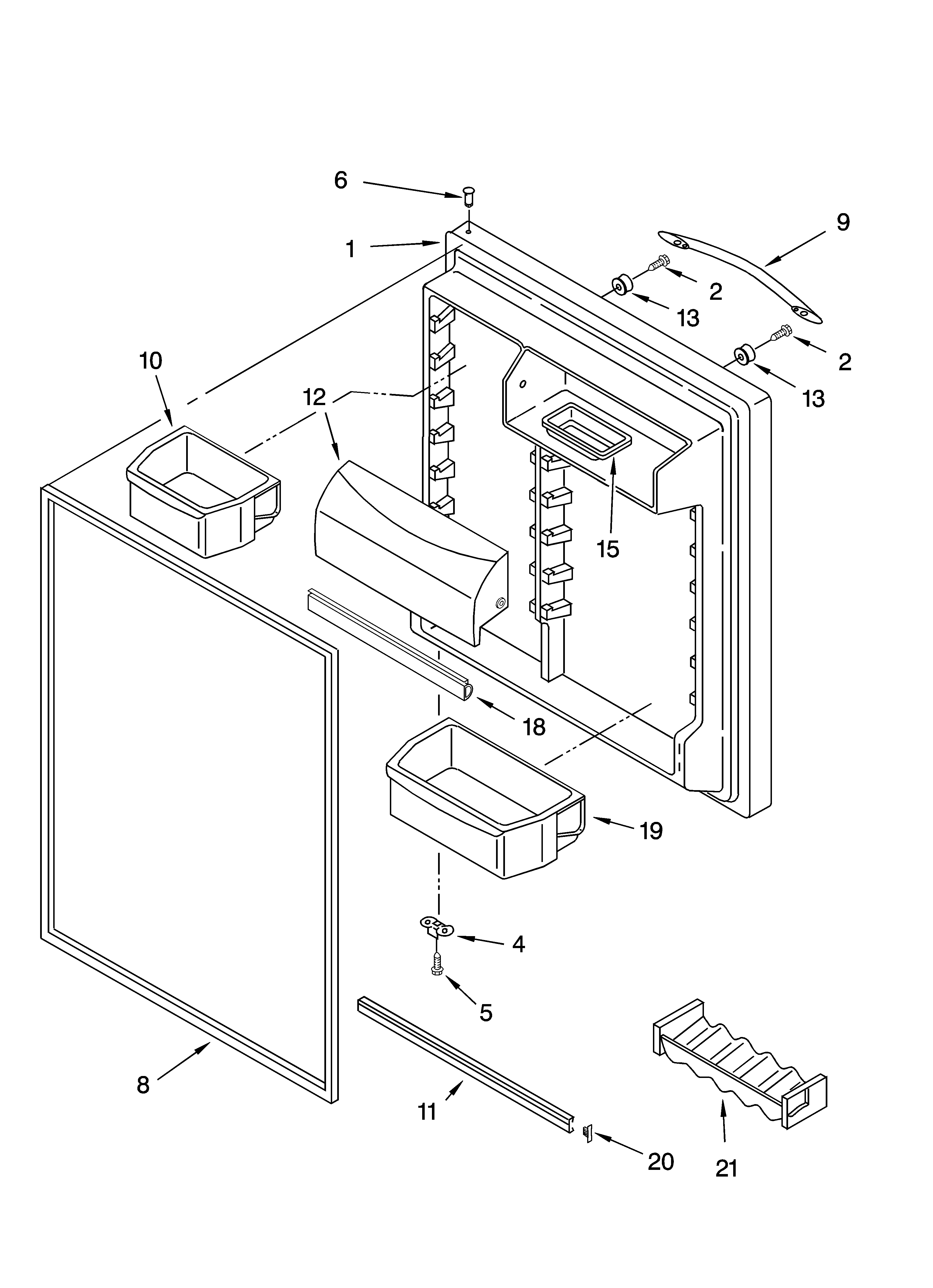 Refrigerator door parts