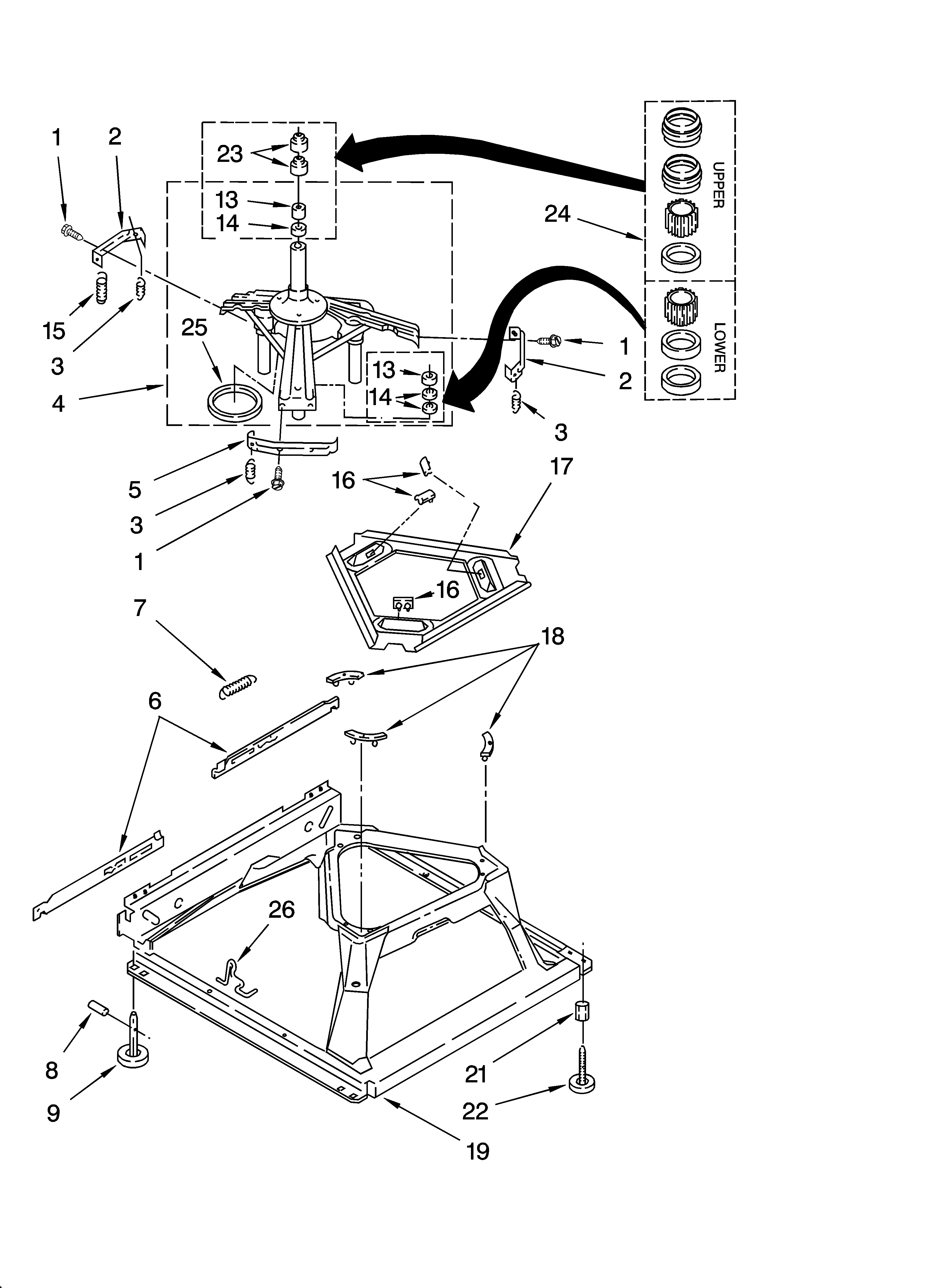 Machine base parts