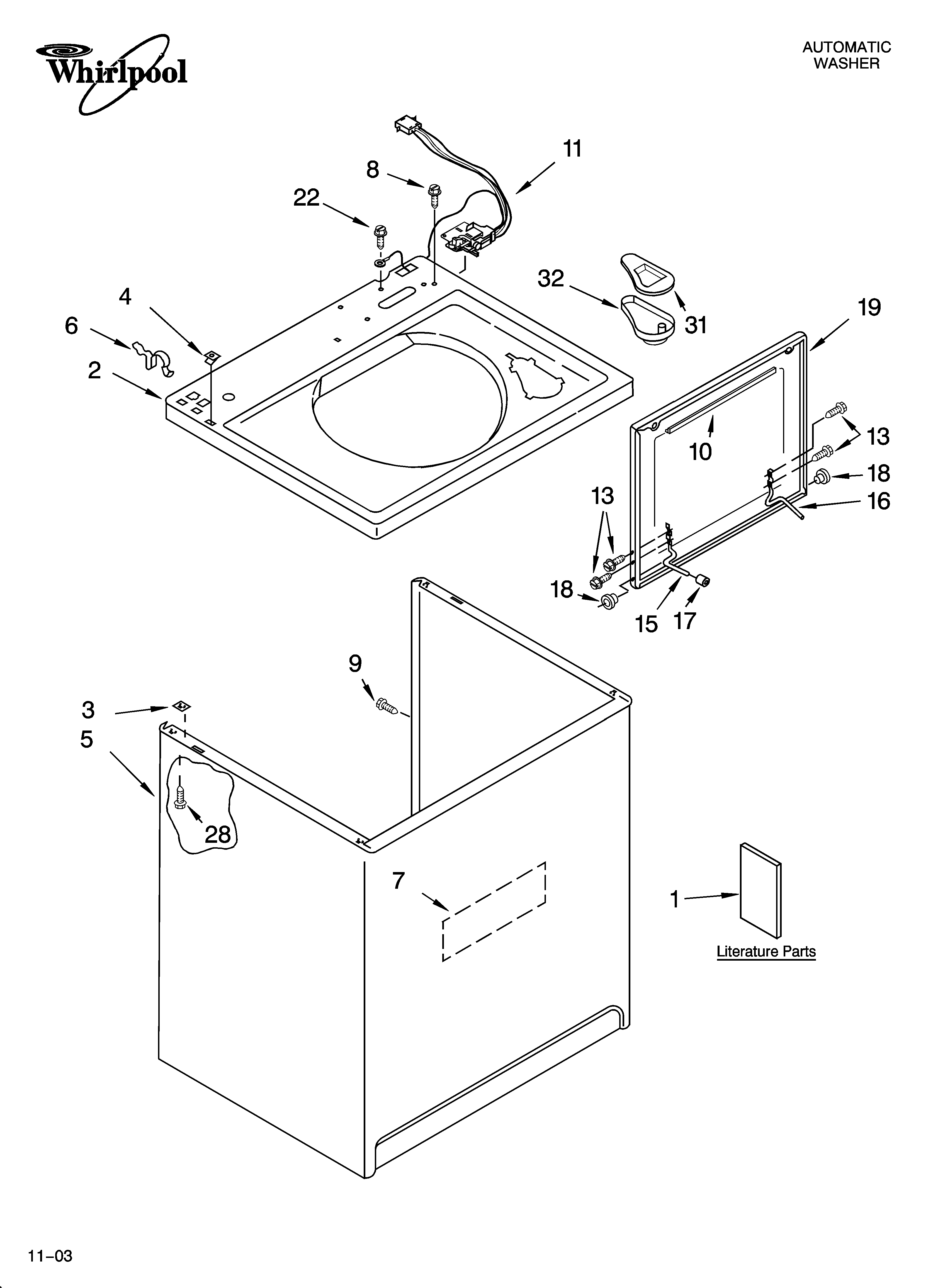 TOP AND CABINET PARTS