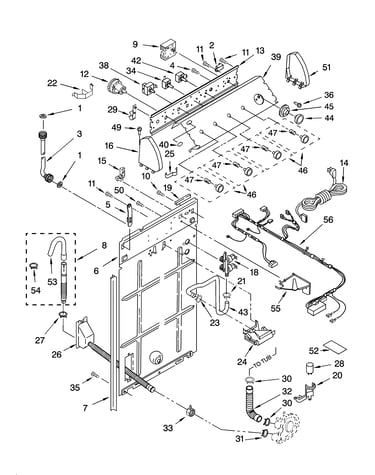 Controls and rear panel parts