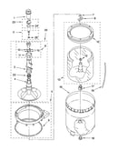 Agitator, basket and tub parts
