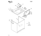 Whirlpool LSQ9010LW3 top and cabinet parts diagram