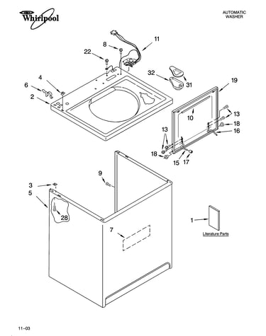 Top and cabinet parts