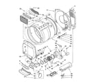 Whirlpool LTE6234DT3 dryer bulkhead parts diagram