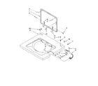 Whirlpool LTE6234DQ3 washer top and lid parts diagram