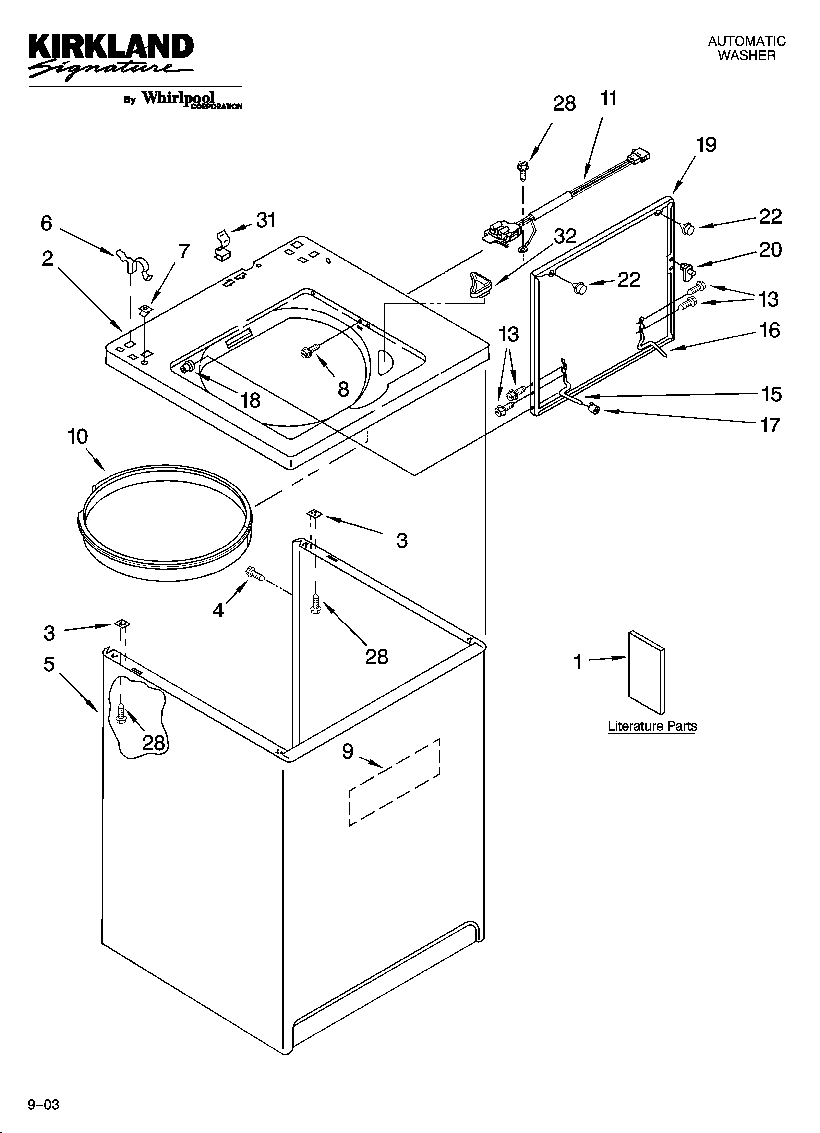 Top and cabinet parts