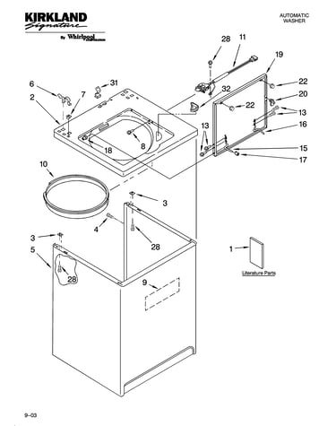 Top and cabinet parts