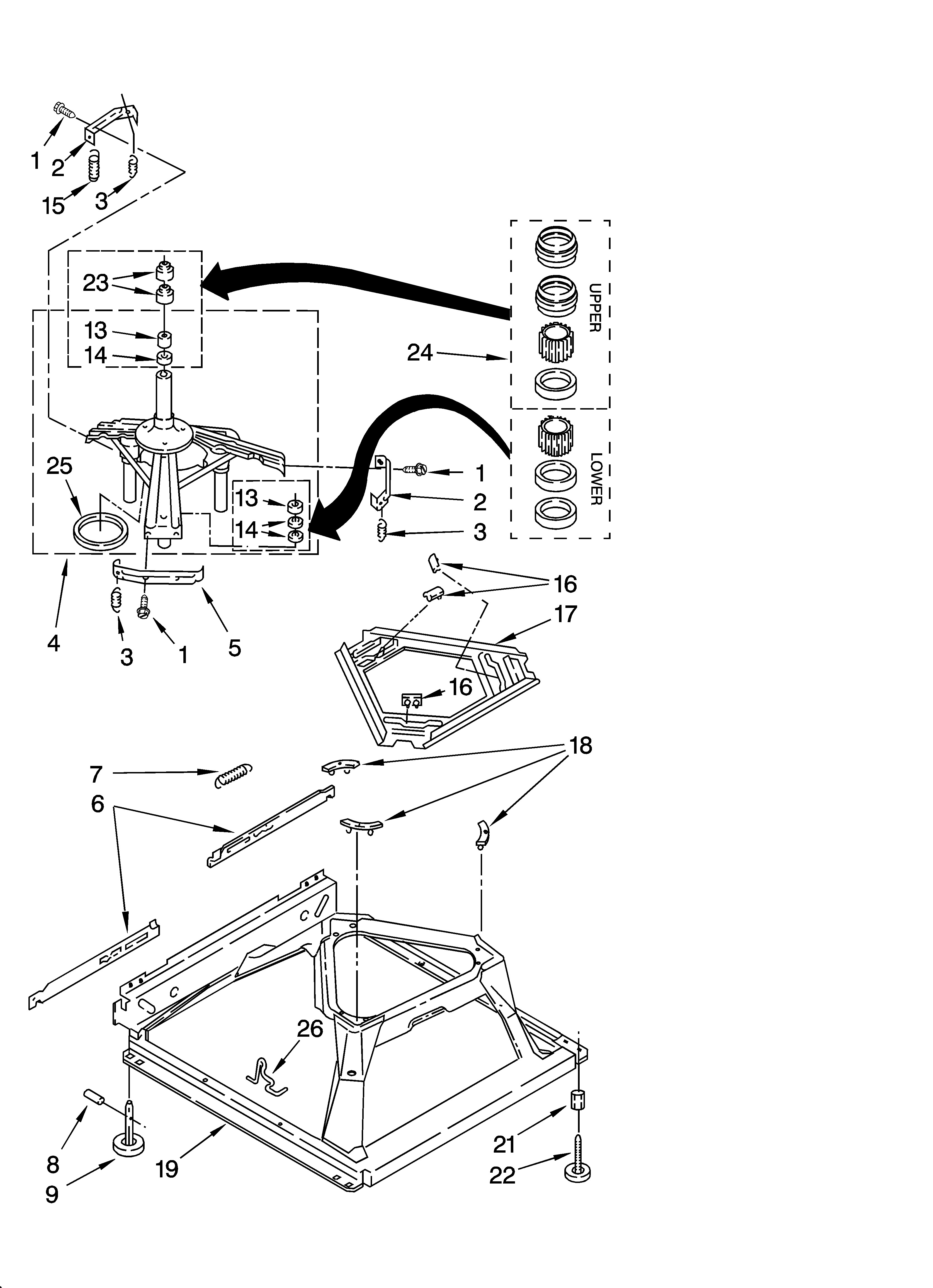 Machine base parts
