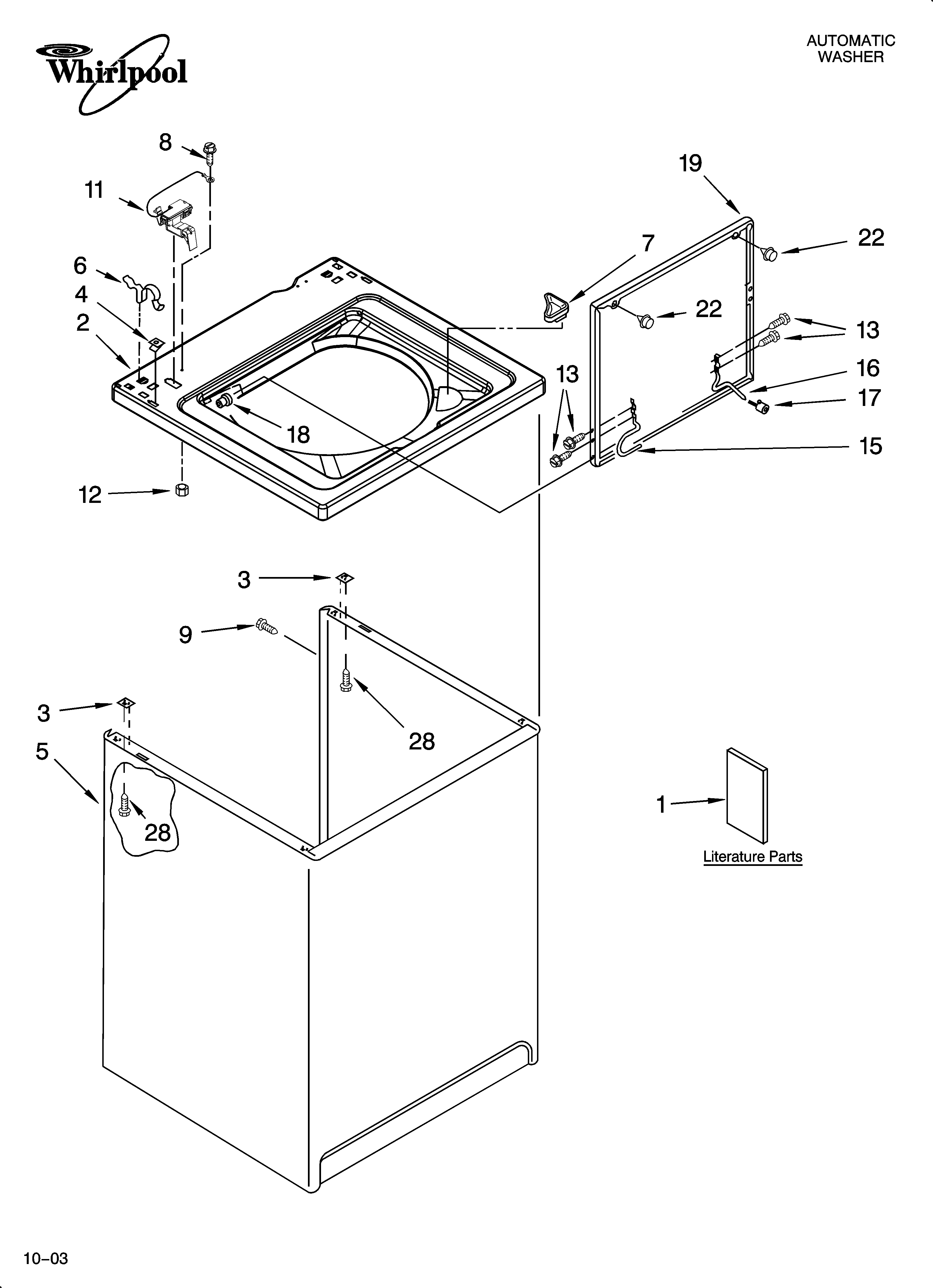 TOP AND CABINET PARTS