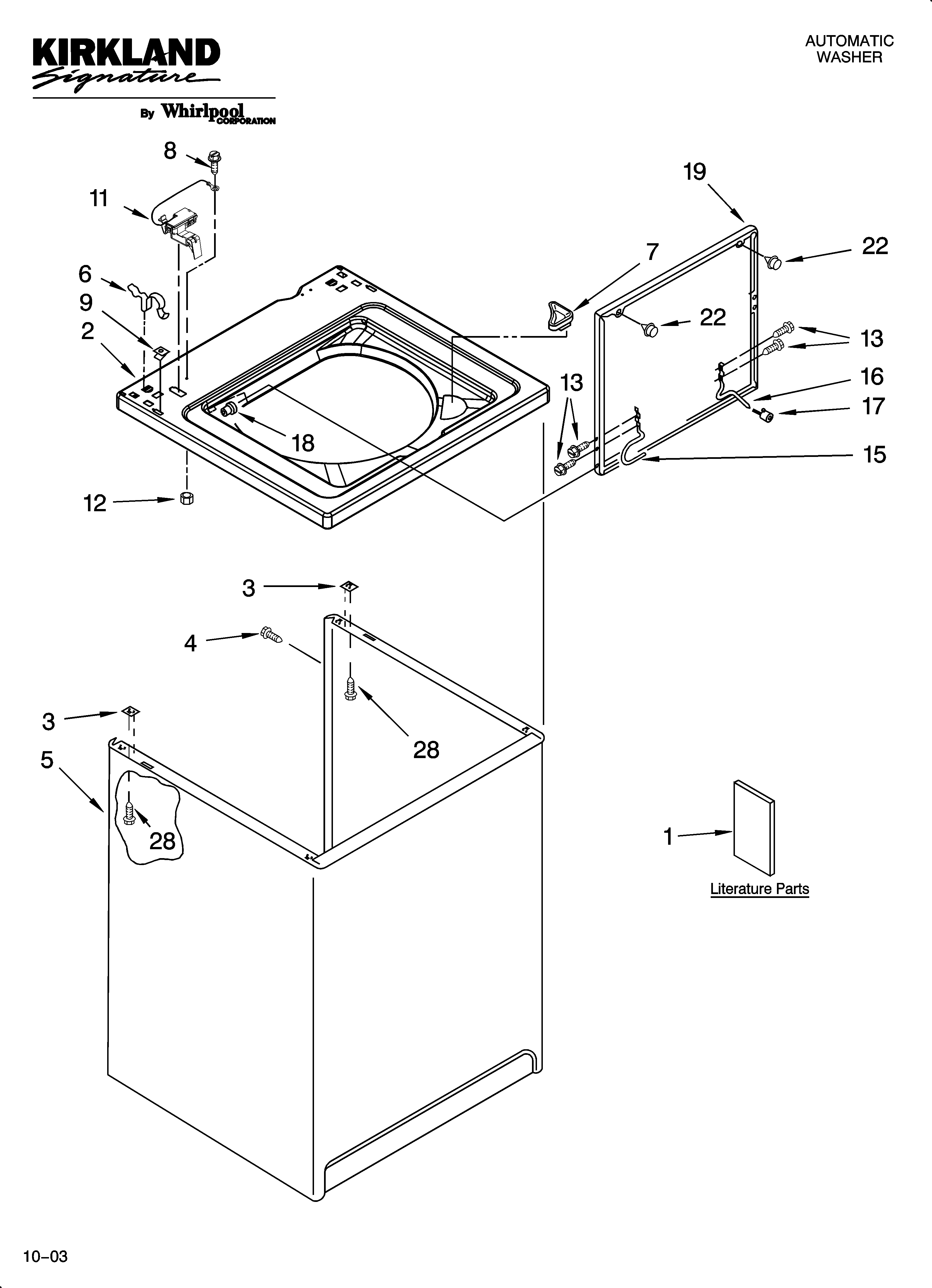 Top and cabinet parts