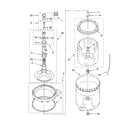 Kirkland 7MSAWS800MQ1 agitator, basket and tub parts diagram