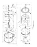 Agitator, basket and tub parts