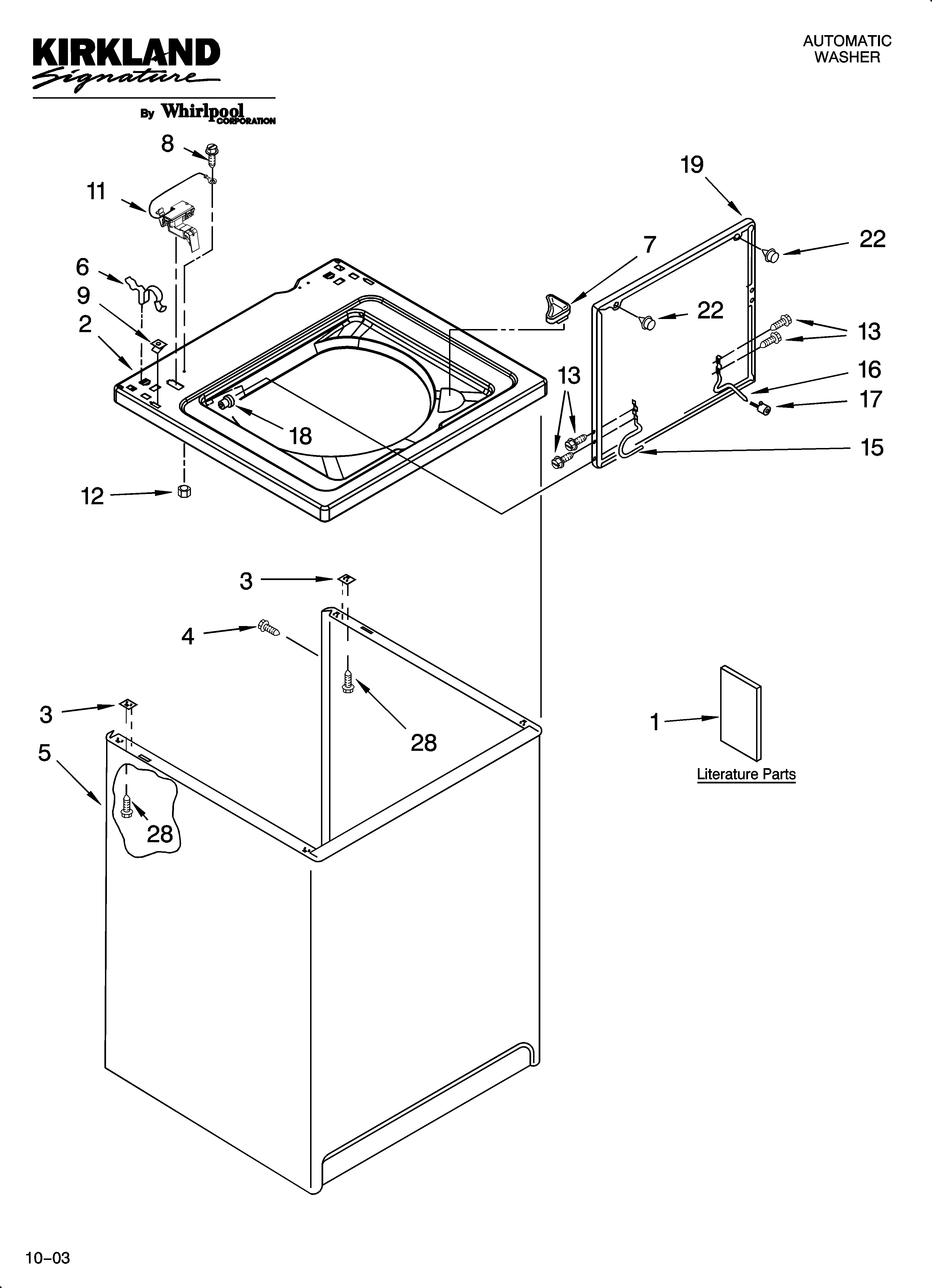 TOP AND CABINET PARTS