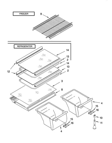 Shelf parts, optional parts
