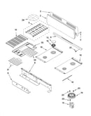 Cooktop, burner and grate parts