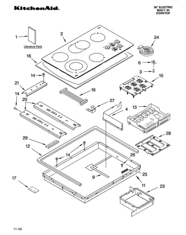 Cooktop parts, miscellaneous parts
