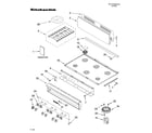 KitchenAid KGCP467JSS04 cooktop, burner and grate parts diagram