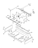 Burner box, gas valves, and switches