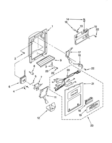 Dispenser front parts