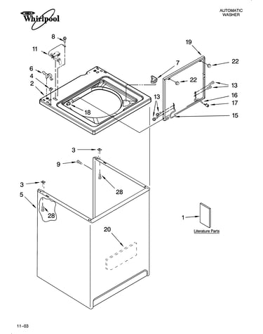 Top and cabinet parts