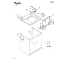 Whirlpool LSQ9549LW3 top and cabinet parts diagram