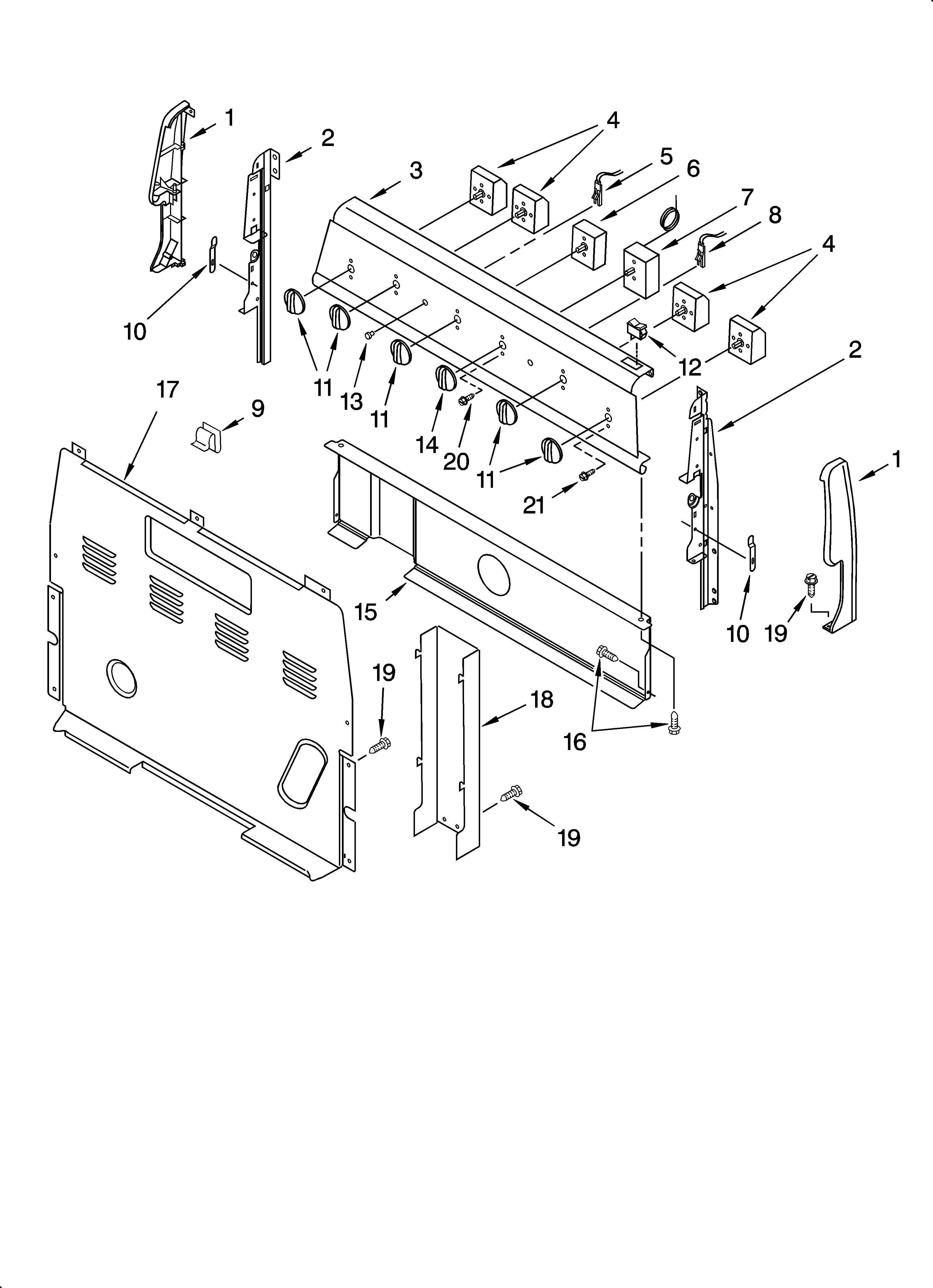 Control panel parts