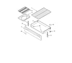 Whirlpool RF315PXKW0 drawer & broiler parts diagram