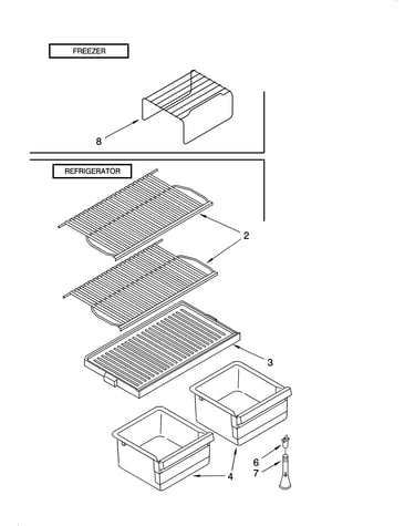 Shelf parts, literature and optional parts