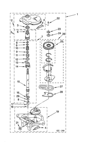 Gearcase parts