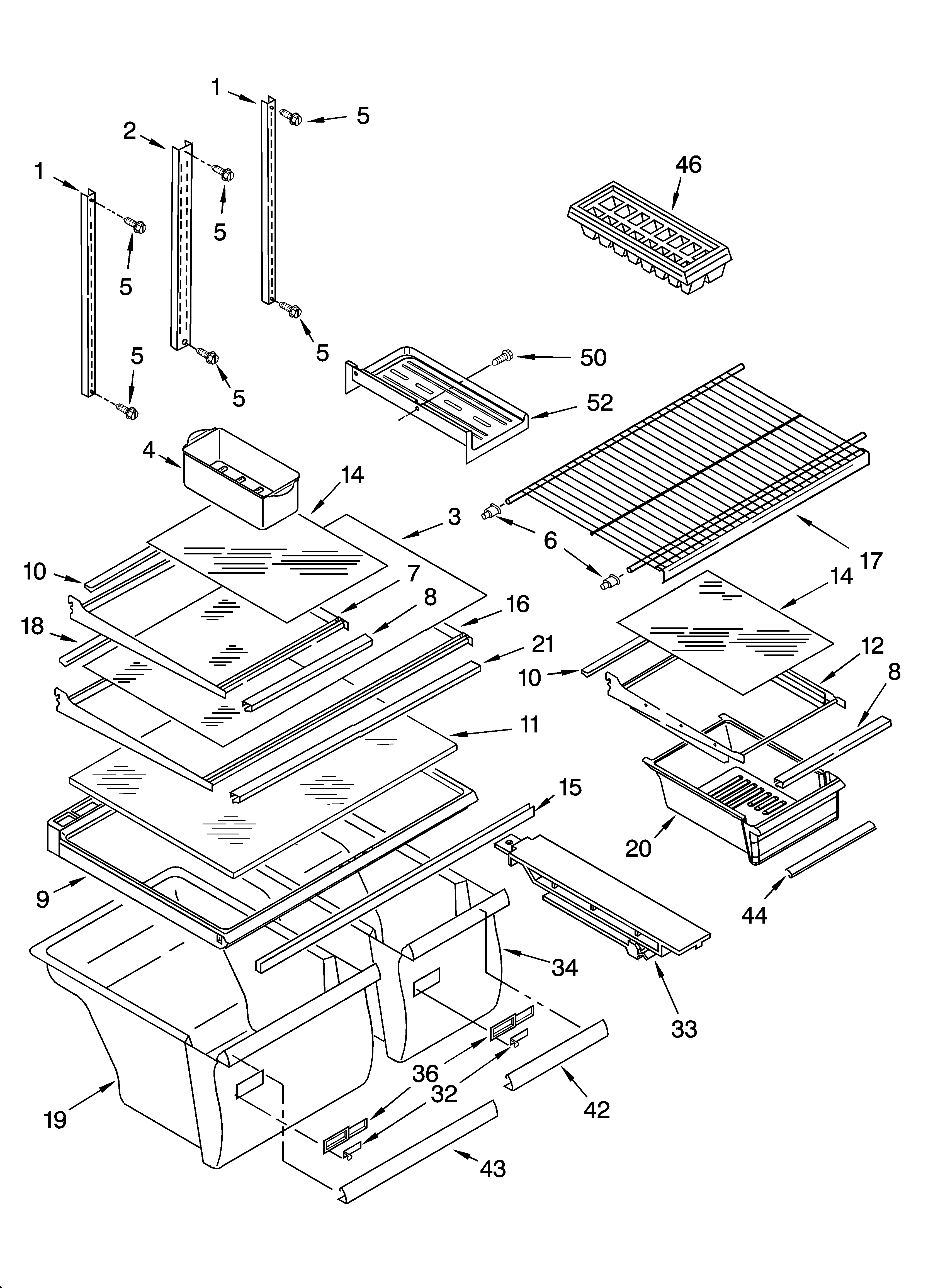 Shelf parts