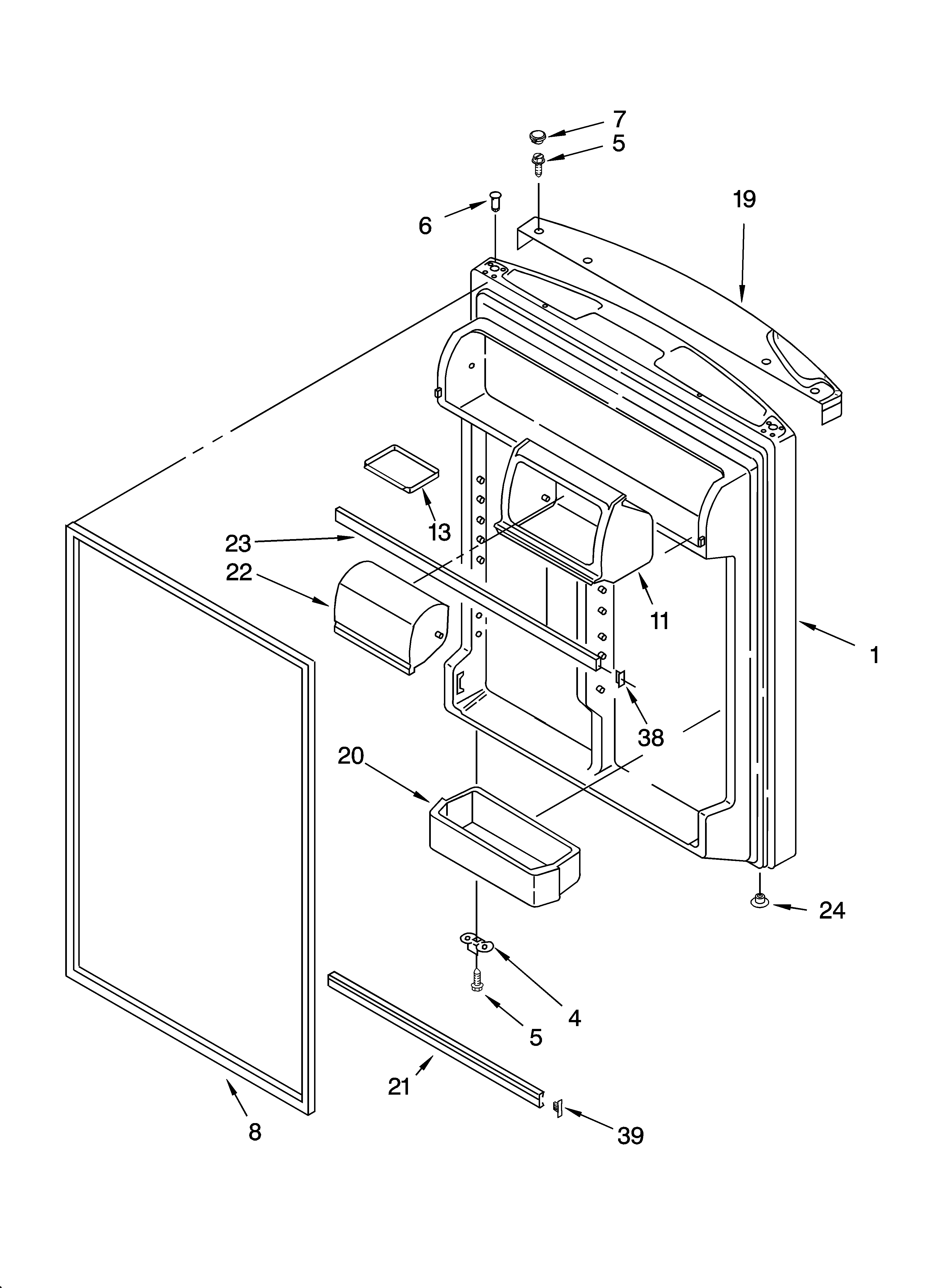 Refrigerator door parts