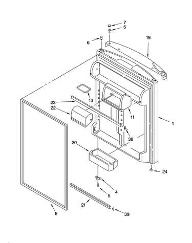 Refrigerator door parts