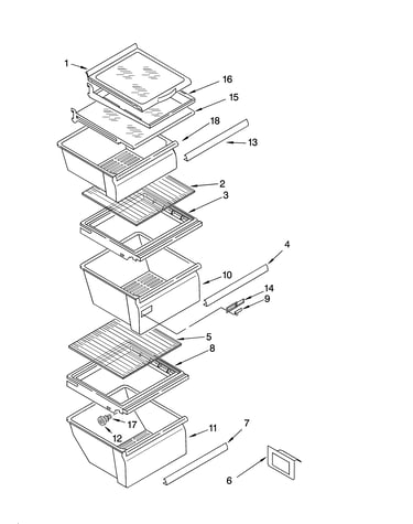 Refrigerator shelf parts