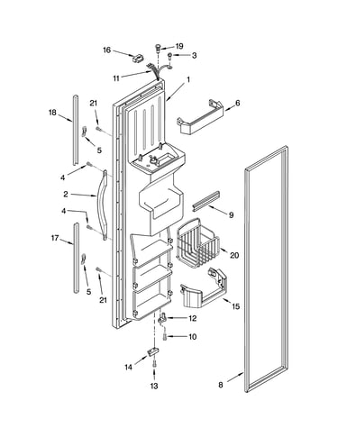 Freezer door parts
