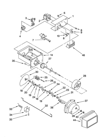 Motor and ice container parts