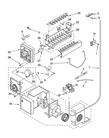 Icemaker parts - icemaker parts - parts not illustrate