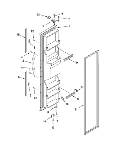 Freezer door parts