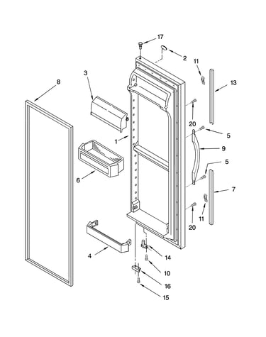 Refrigerator door parts