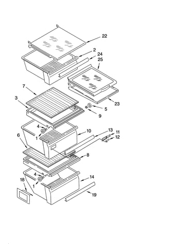 Refrigerator shelf parts