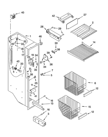 Freezer liner parts
