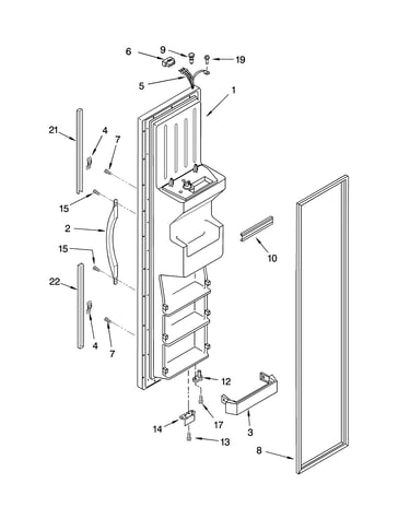 Freezer door parts