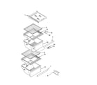 Whirlpool ED5VHGXML10 refrigerator shelf parts diagram